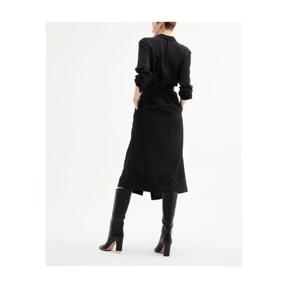 Nili Lotan Jana Silk Dress in Black - Picture 5 of 5